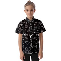 Science-albert-einstein-formula-mathematics-physics-special-relativity Kids  Short Sleeve Shirt by Sudhe