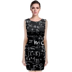 Science-albert-einstein-formula-mathematics-physics-special-relativity Sleeveless Velvet Midi Dress by Sudhe