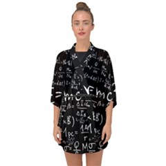 Science-albert-einstein-formula-mathematics-physics-special-relativity Half Sleeve Chiffon Kimono by Sudhe