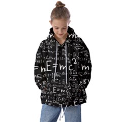 Science-albert-einstein-formula-mathematics-physics-special-relativity Kids  Oversized Hoodie by Sudhe