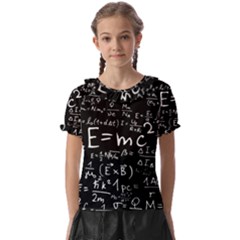 Science-albert-einstein-formula-mathematics-physics-special-relativity Kids  Frill Chiffon Blouse by Sudhe