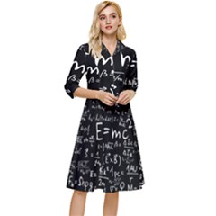 Science-albert-einstein-formula-mathematics-physics-special-relativity Classy Knee Length Dress