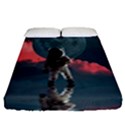 Astronaut-moon-space-nasa-planet Fitted Sheet (Queen Size) View1