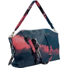 Astronaut-moon-space-nasa-planet Canvas Crossbody Bag by Sudhe