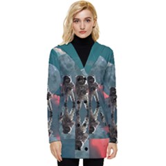 Astronaut-moon-space-nasa-planet Button Up Hooded Coat 