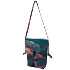 Astronaut-moon-space-nasa-planet Folding Shoulder Bag by Sudhe