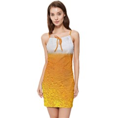 Beer Bubbles Pattern Summer Tie Front Dress