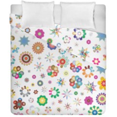 Flower Floral Pattern Duvet Cover Double Side (california King Size) by Sudhe