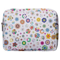 Flower Floral Pattern Make Up Pouch (large) by Sudhe