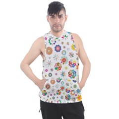 Flower Floral Pattern Men s Sleeveless Hoodie by Sudhe