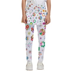 Flower Floral Pattern Kids  Skirted Pants