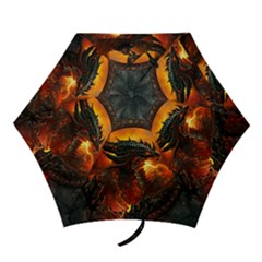 Dragon Fire Fantasy Art Mini Folding Umbrellas by Sudhe