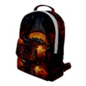 Dragon Fire Fantasy Art Flap Pocket Backpack (Large) View1