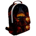 Dragon Fire Fantasy Art Flap Pocket Backpack (Large) View2