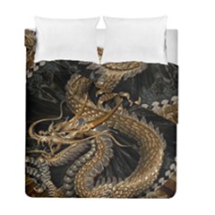 Fantasy Dragon Pentagram Duvet Cover Double Side (full/ Double Size) by Sudhe