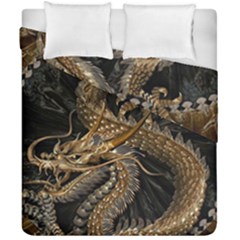 Fantasy Dragon Pentagram Duvet Cover Double Side (california King Size) by Sudhe