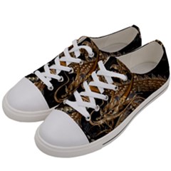 Fantasy Dragon Pentagram Men s Low Top Canvas Sneakers by Sudhe