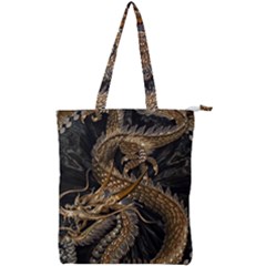 Fantasy Dragon Pentagram Double Zip Up Tote Bag by Sudhe