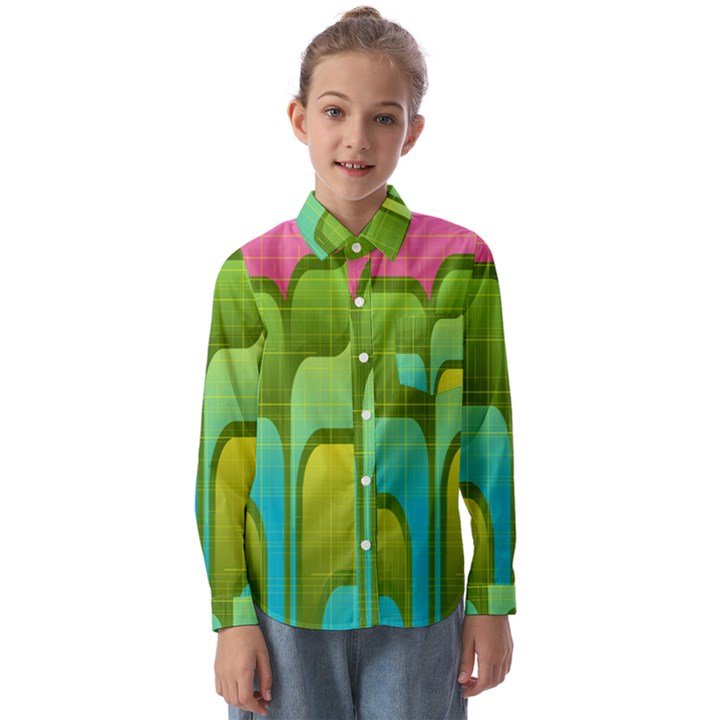 Background-color-texture-bright Kids  Long Sleeve Shirt