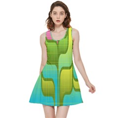 Background-color-texture-bright Inside Out Reversible Sleeveless Dress by Sudhe