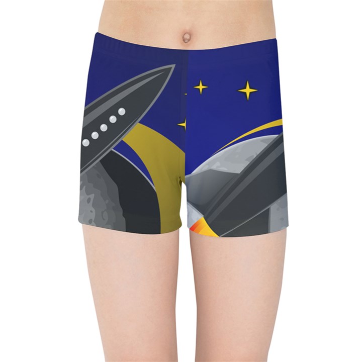 Science-fiction-sci-fi-sci-fi-logo Kids  Sports Shorts