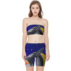 Science-fiction-sci-fi-sci-fi-logo Stretch Shorts And Tube Top Set