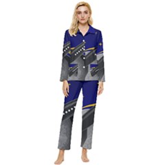 Science-fiction-sci-fi-sci-fi-logo Womens  Long Sleeve Pocket Pajamas Set