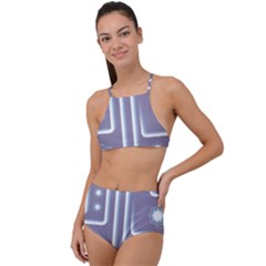 Pattern-non-seamless-background High Waist Tankini Set by Sudhe