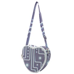 Pattern-non-seamless-background Heart Shoulder Bag