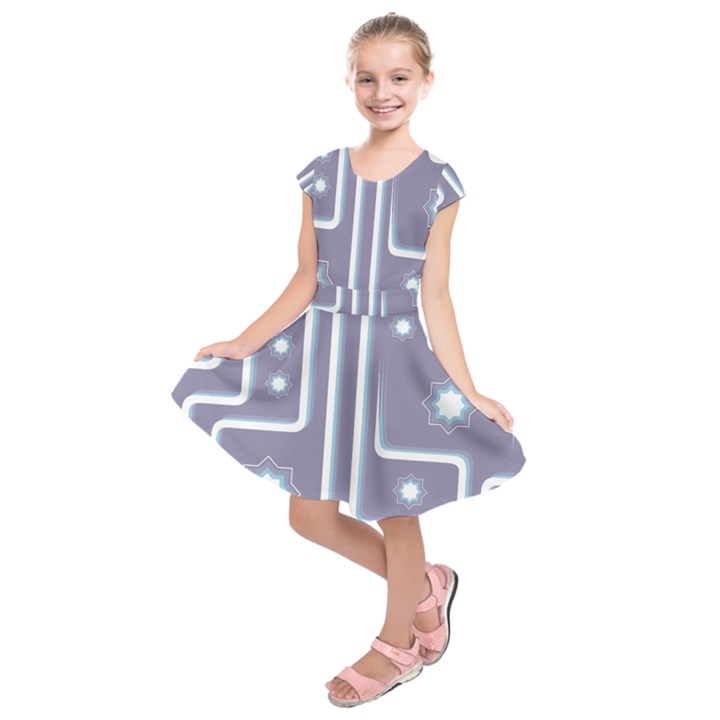 Pattern-non-seamless-background Kids  Short Sleeve Dress