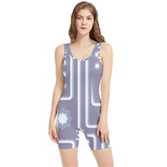 Pattern-non-seamless-background Women s Wrestling Singlet