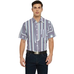 Pattern-non-seamless-background Men s Short Sleeve Pocket Shirt 