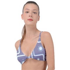 Pattern-non-seamless-background Knot Up Bikini Top by Sudhe