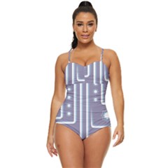 Pattern-non-seamless-background Retro Full Coverage Swimsuit