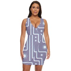 Pattern-non-seamless-background Draped Bodycon Dress