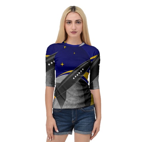 Science-fiction-sci-fi-sci-fi-logo Quarter Sleeve Raglan Tee by Sudhe