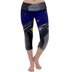 Science-fiction-sci-fi-sci-fi-logo Capri Yoga Leggings by Sudhe