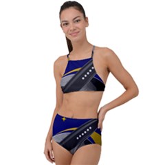 Science-fiction-sci-fi-sci-fi-logo High Waist Tankini Set by Sudhe