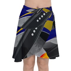 Science-fiction-sci-fi-sci-fi-logo Chiffon Wrap Front Skirt by Sudhe