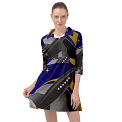 Science-fiction-sci-fi-sci-fi-logo Mini Skater Shirt Dress by Sudhe