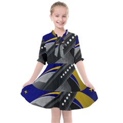 Science-fiction-sci-fi-sci-fi-logo Kids  All Frills Chiffon Dress by Sudhe