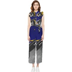 Science-fiction-sci-fi-sci-fi-logo Women s Frill Top Jumpsuit