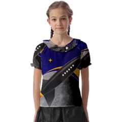 Science-fiction-sci-fi-sci-fi-logo Kids  Frill Chiffon Blouse