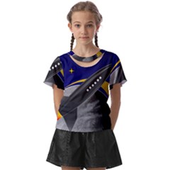 Science-fiction-sci-fi-sci-fi-logo Kids  Front Cut Tee