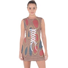 Background-abstract-non-seamless Lace Up Front Bodycon Dress by Sudhe