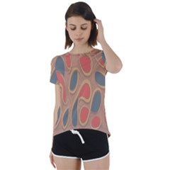 Background-abstract-non-seamless Short Sleeve Foldover Tee by Sudhe