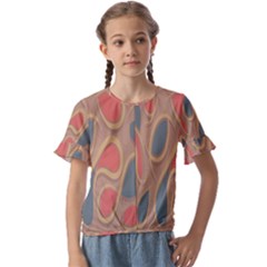 Background-abstract-non-seamless Kids  Cuff Sleeve Scrunch Bottom Tee