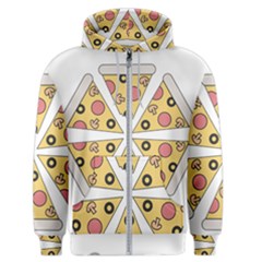 Pizza-slice-food-italian Men s Zipper Hoodie by Sudhe