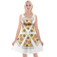 Pizza-slice-food-italian Reversible Velvet Sleeveless Dress by Sudhe