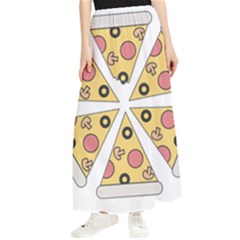 Pizza-slice-food-italian Maxi Chiffon Skirt by Sudhe